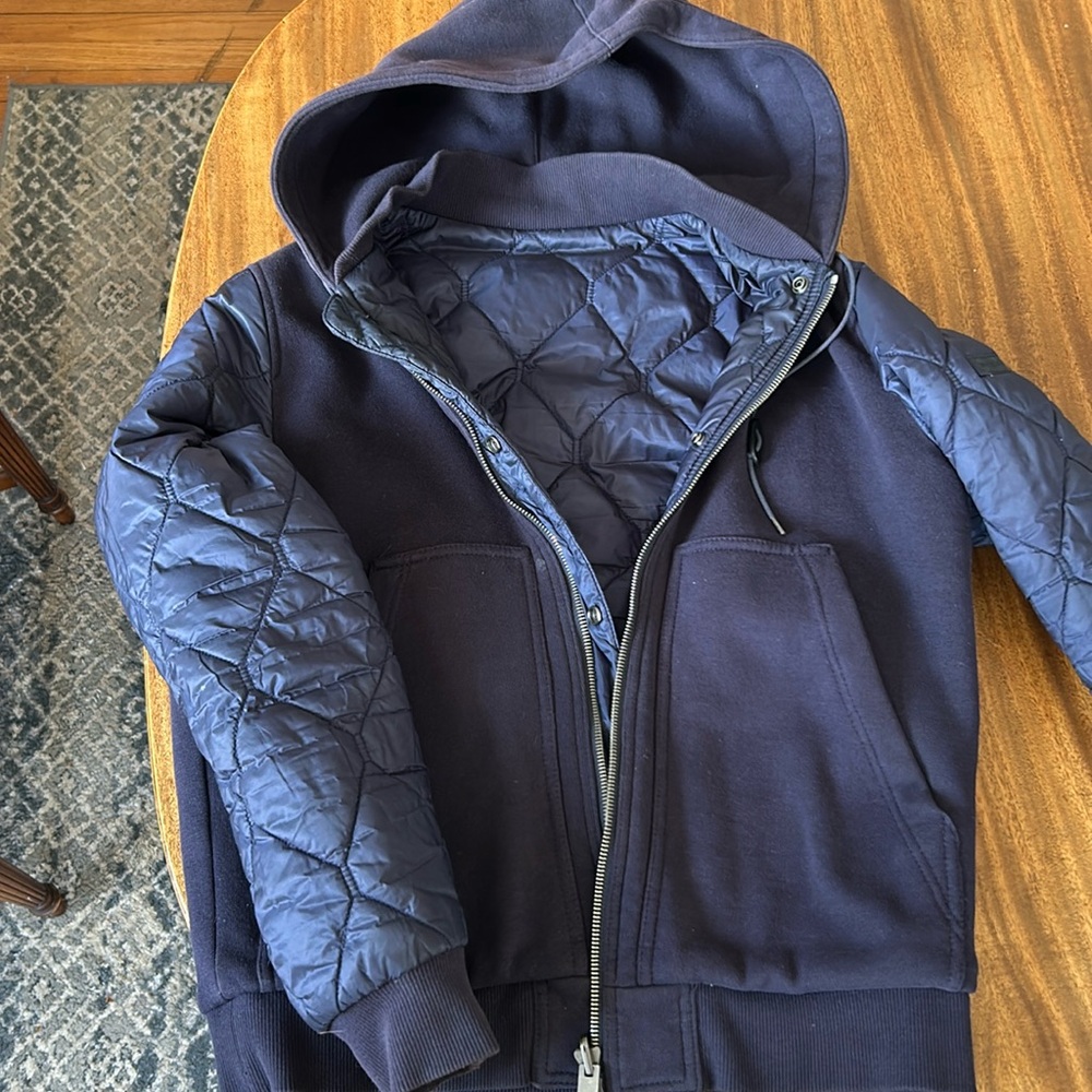 Men’s Burberry quilted sweatshirt jacket